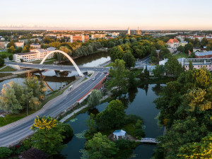 Vaade Tartu linnale botaanikaaia kohalt